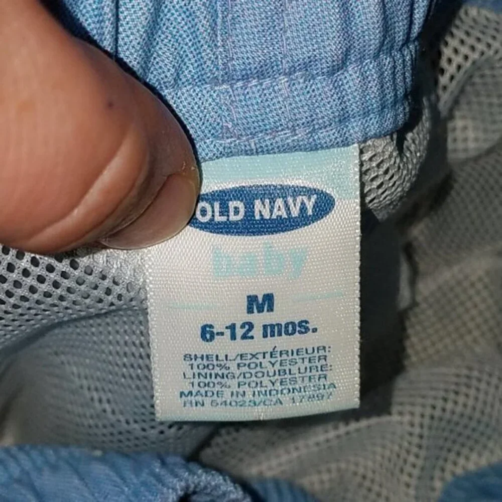 Old Navy Elephant Baby Boy Swim Shorts Suit Trunks Lessons 6-12 Months (SPOTS)